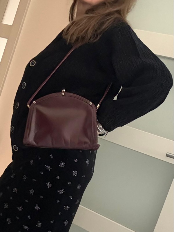 Goya  Vintage Bordo Deri Çanta