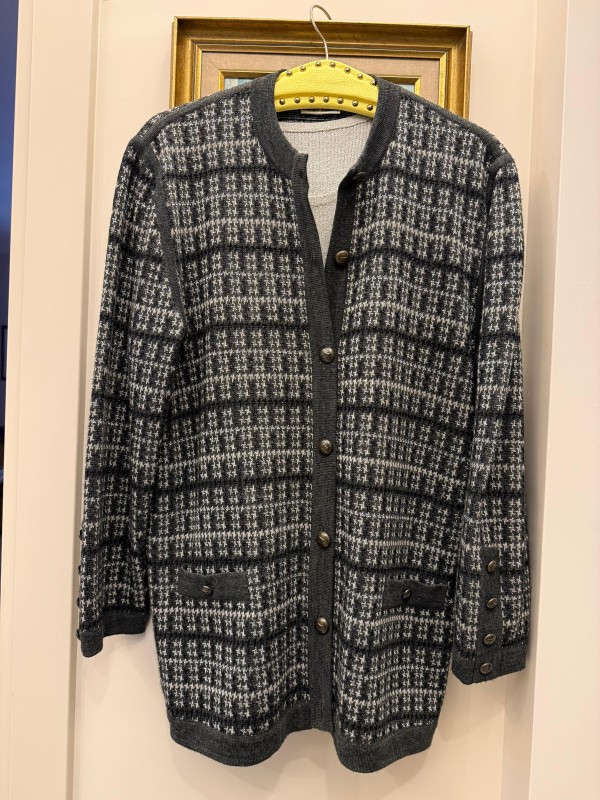 Vintage Gri Simli Triko TwinSet