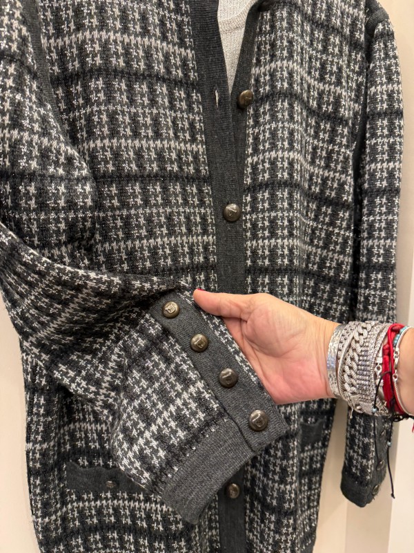 Vintage Gri Simli Triko TwinSet