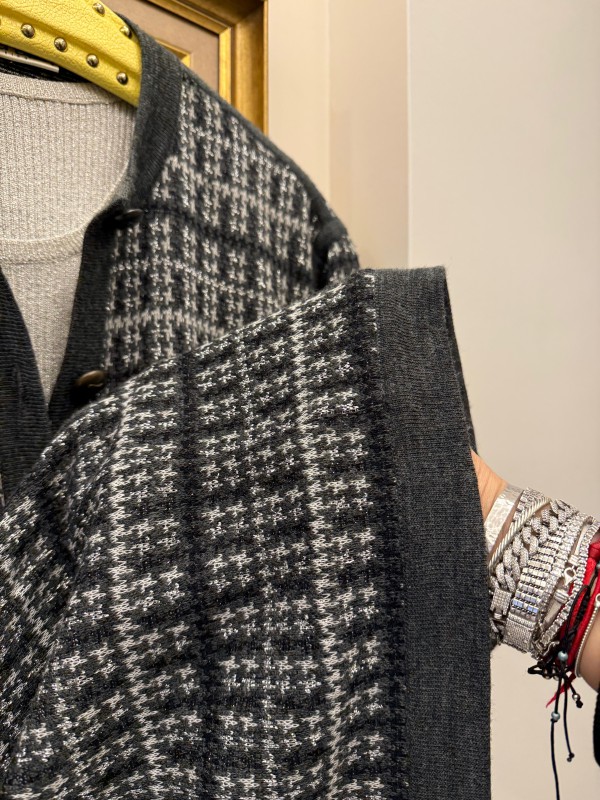 Vintage Gri Simli Triko TwinSet