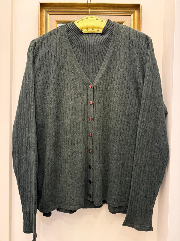 Vintage Made in USA Haki TwinSet 