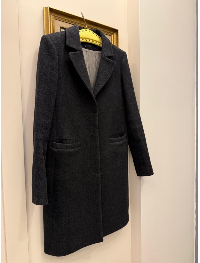 Maje Yün&Kaşmir Gri Kaban 