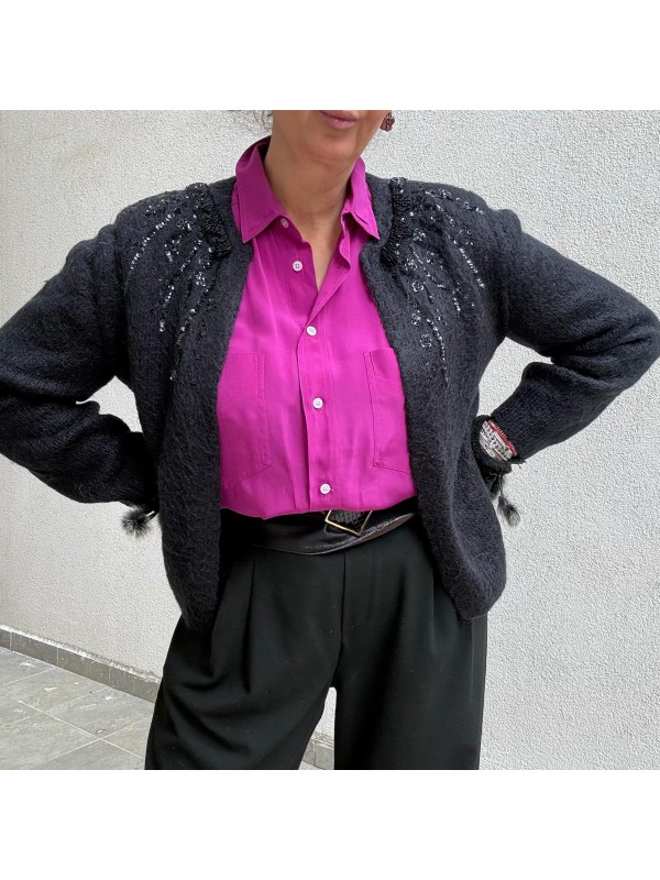 Vintage Mohair Hırka