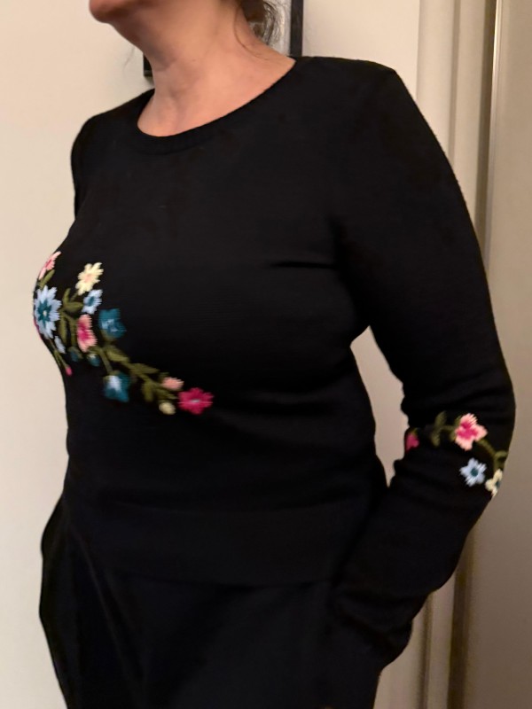 Moschino Jeans Çiçek Nakışlı Kazak