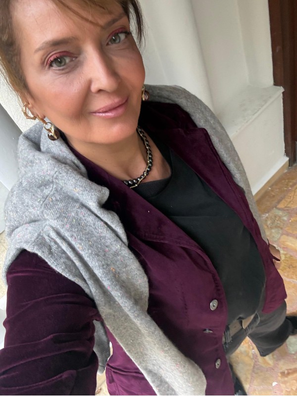 Vintage Mor Kadife Blazer