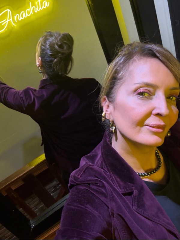 Vintage Mor Kadife Blazer