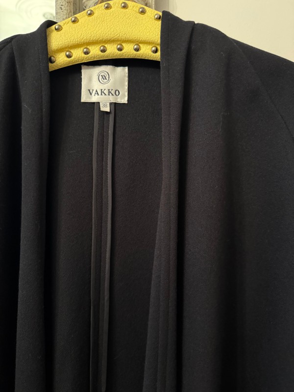 Vakko Vintage Süet Püsküllü Pelerin