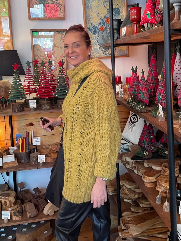 Vintage Hardal Kapüşonlu Kazak 