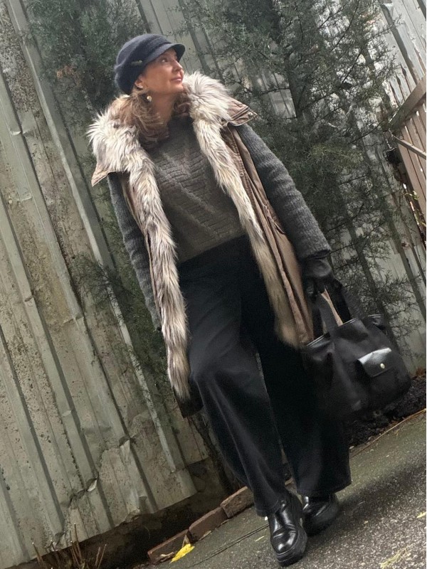 Vera Wang Puffer Parka / Mont 