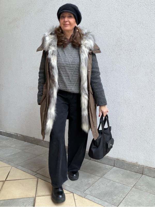 Vera Wang Puffer Parka / Mont 