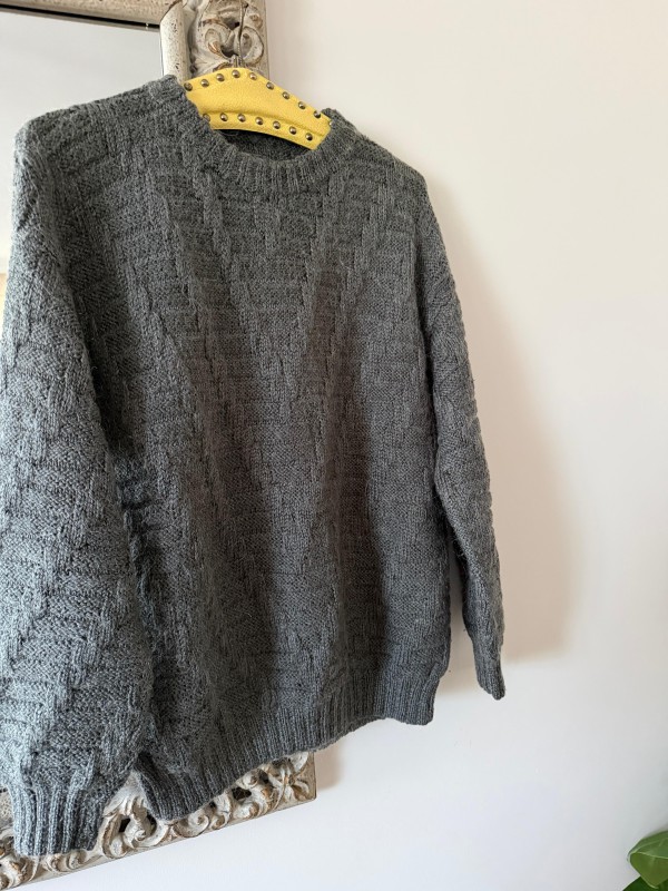 Vintage Yün & Angora Haki Kazak 