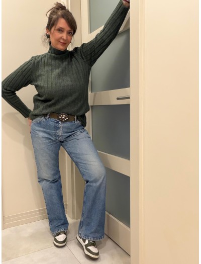 Fitilli Triko Kazak / Haki Fitilli Triko Kazak / Haki