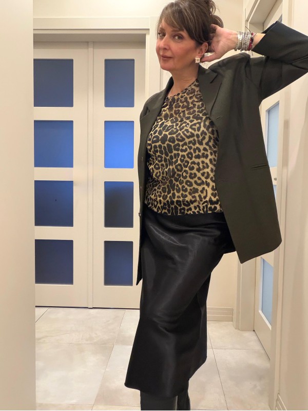 Vintage Haki Dokulu Blazer 