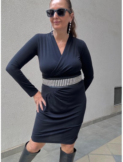 Vintage Siyah Jarse Made in Italy Elbise Vintage Siyah Jarse Made in Italy Elbise