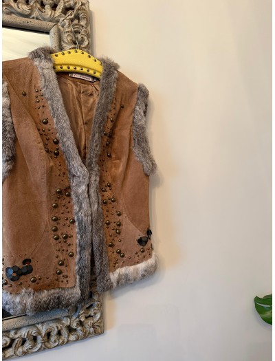 Vintage L’Avenue süet yelek