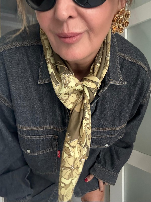 Vintage Japon İpeği Eşarp