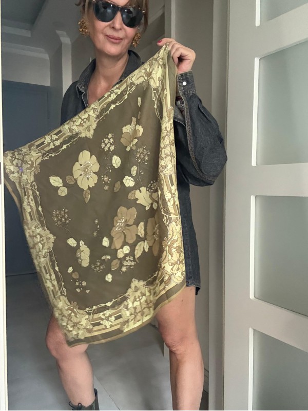 Vintage Japon İpeği Eşarp