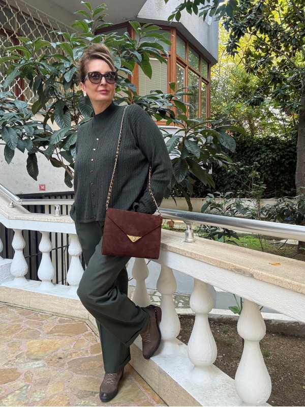 Vintage Made in USA Haki TwinSet 