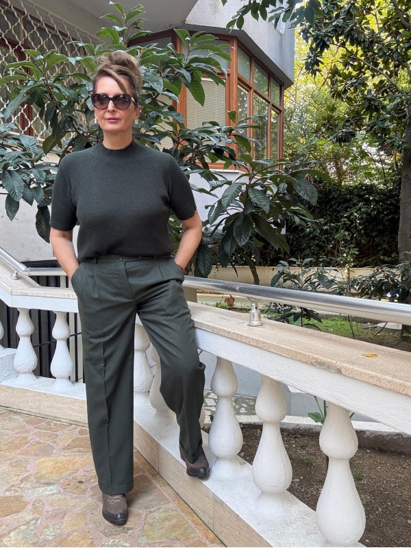 Vintage Made in USA Haki TwinSet 