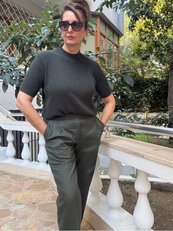 Vintage Made in USA Haki TwinSet 