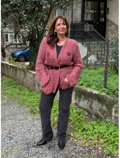 Vintage 80 Süet Detaylı Hırka Vintage 80 Süet Detaylı Hırka