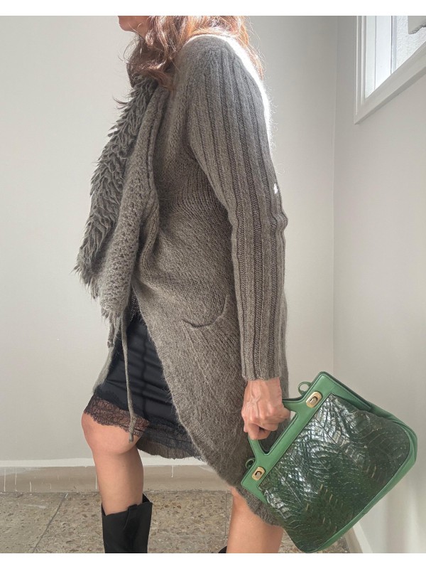 Vintage Made in Italy Uzun Hırka 