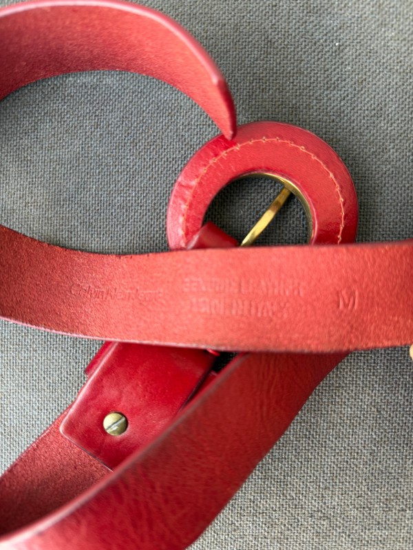 Calvin Klein Kırmızı Deri Kemer 