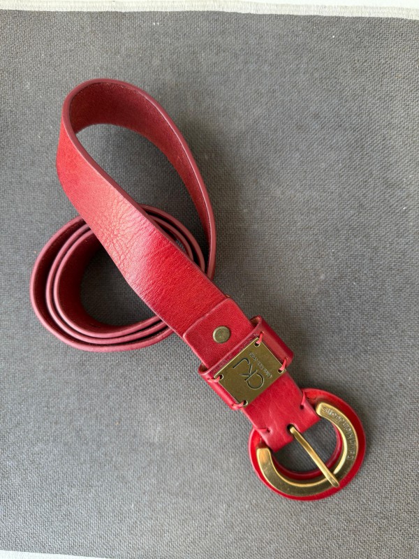 Calvin Klein Kırmızı Deri Kemer 