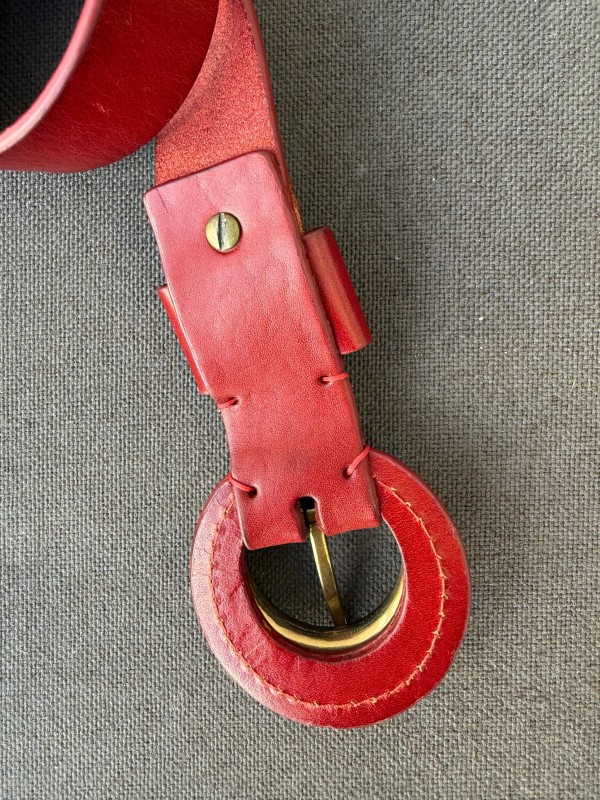 Calvin Klein Kırmızı Deri Kemer 