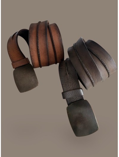 Vintage Taba & Gri Kalın Kemerler Vintage Taba & Gri Kalın Kemerler