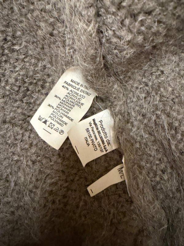 Vintage Made in Italy Uzun Hırka 