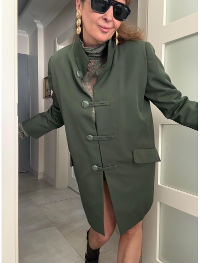 Vintage Military Uzun Ceket 