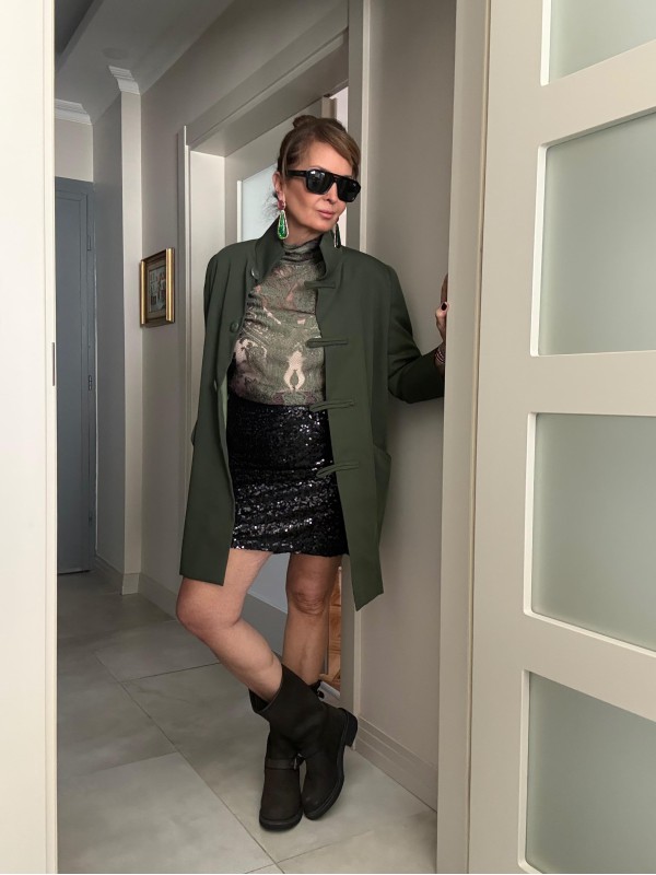 Vintage Military Uzun Ceket 