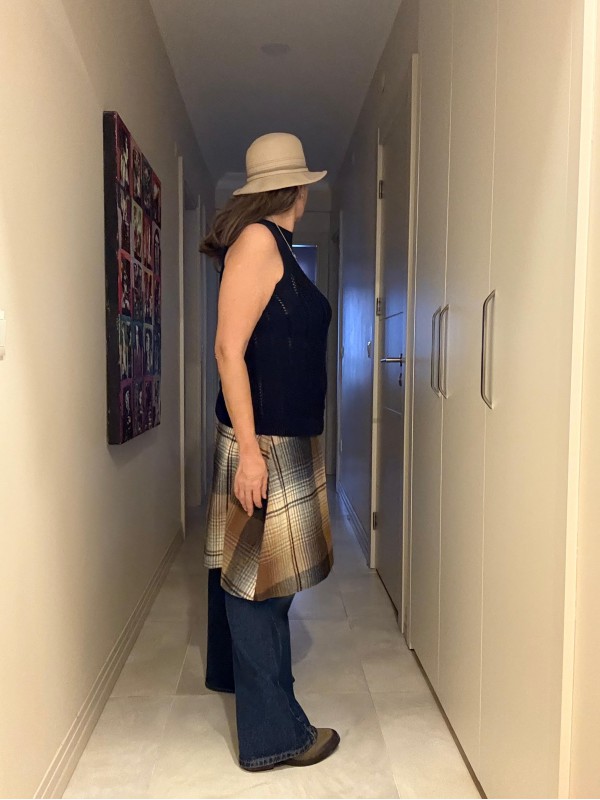 Vintage Ekose Made in Germany Çan Etek 