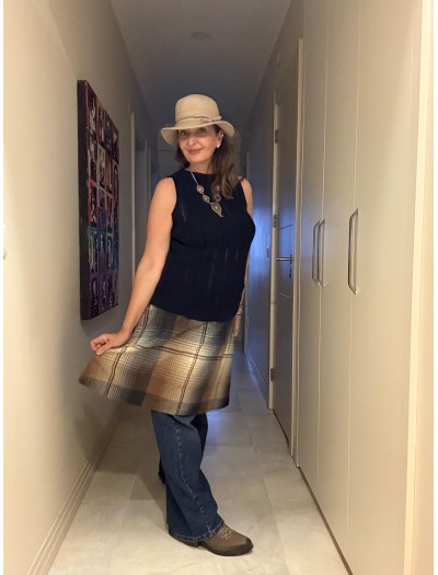 Vintage Ekose Made in Germany Çan Etek Vintage Ekose Made in Germany Çan Etek