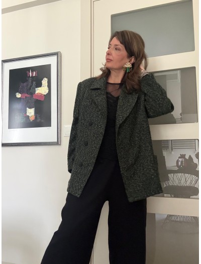 Vintage Haki Bürümcük Blazer Vintage Haki Bürümcük Blazer