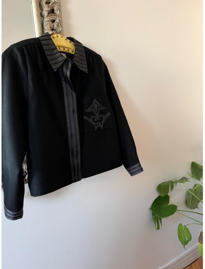 Vakko Vintage Siyah Gömlek / Ceket 