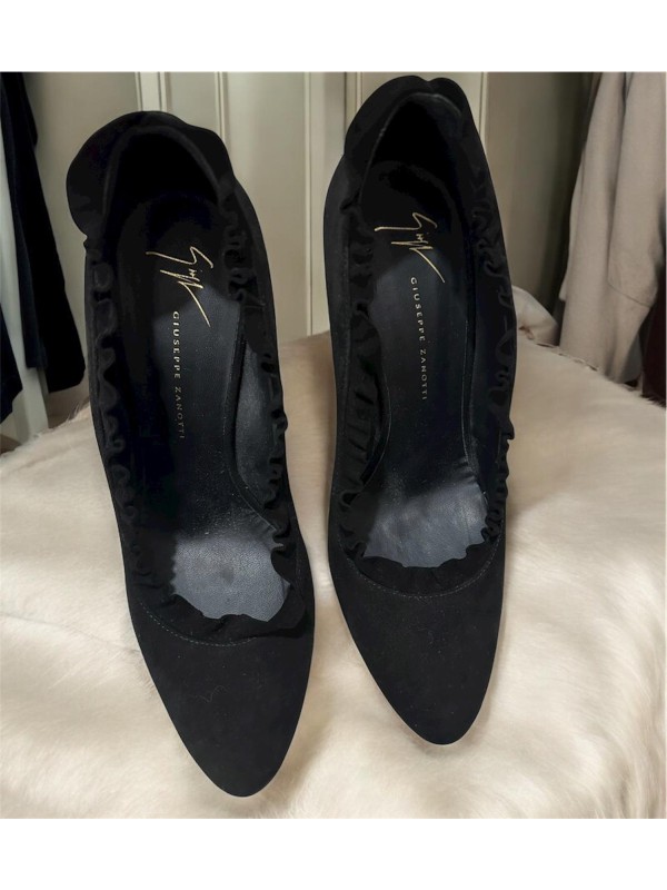 Giuseppe  Zanotti Siyah Süet Stiletto