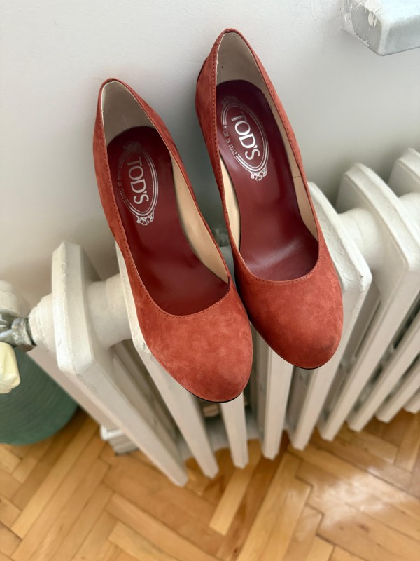 Tod's Kiremit Süet Stiletto 