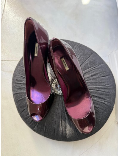 Miu Miu Bordo Rugan Stiletto