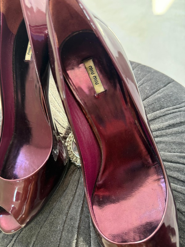 Miu Miu Bordo Rugan Stiletto