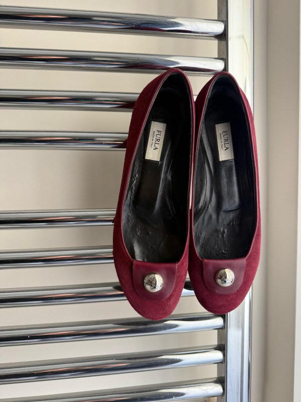Furla Bordo Süet Ayakkabı 