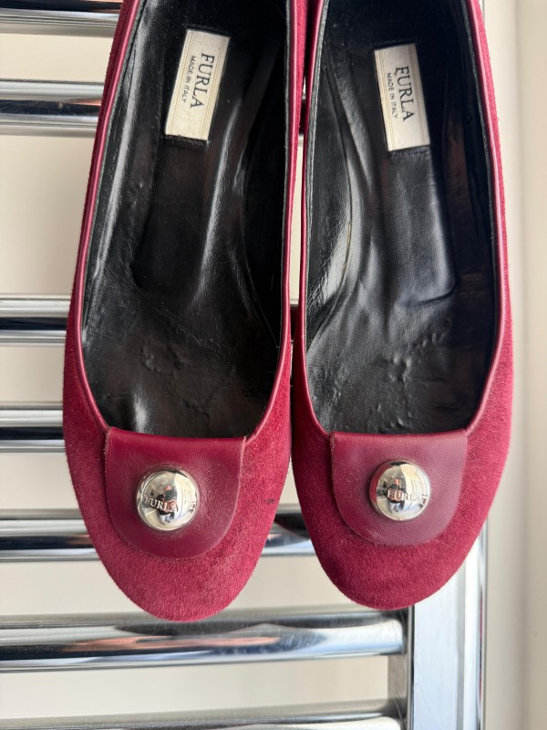 Furla Bordo Süet Ayakkabı 