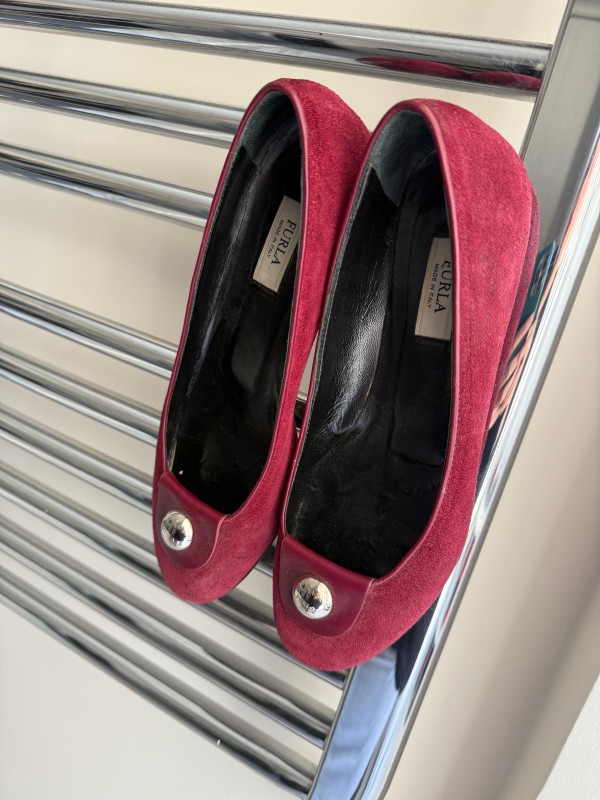 Furla Bordo Süet Ayakkabı 