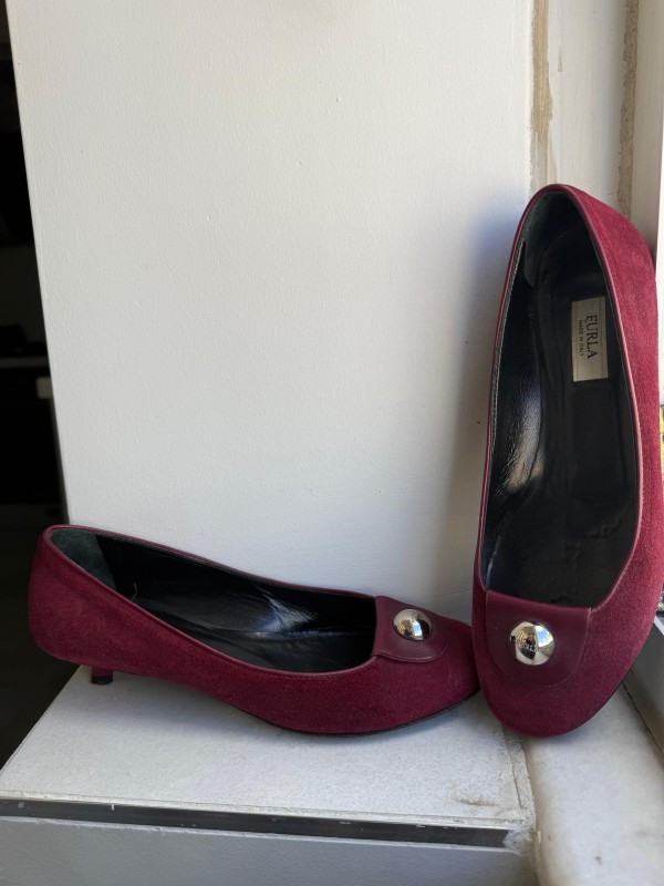 Furla Bordo Süet Ayakkabı 