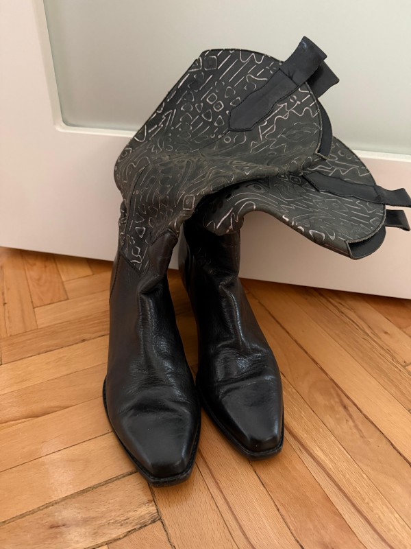 Vintage Made in Italy Kovboy Çizmesi