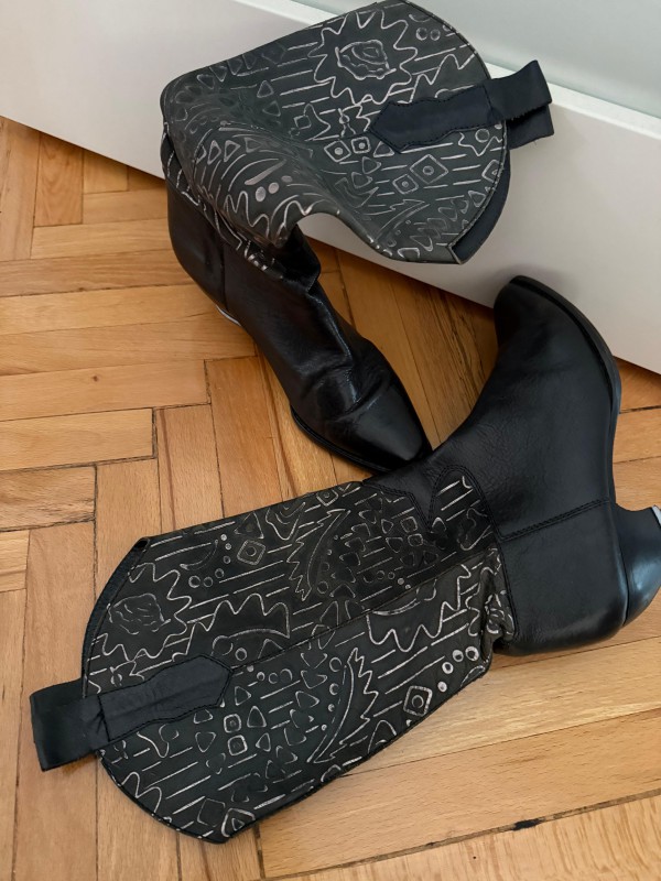 Vintage Made in Italy Kovboy Çizmesi