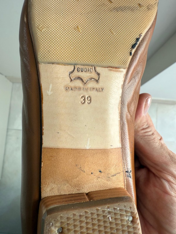 Vintage Made in Italy Taba Loafer Ayakkabı 