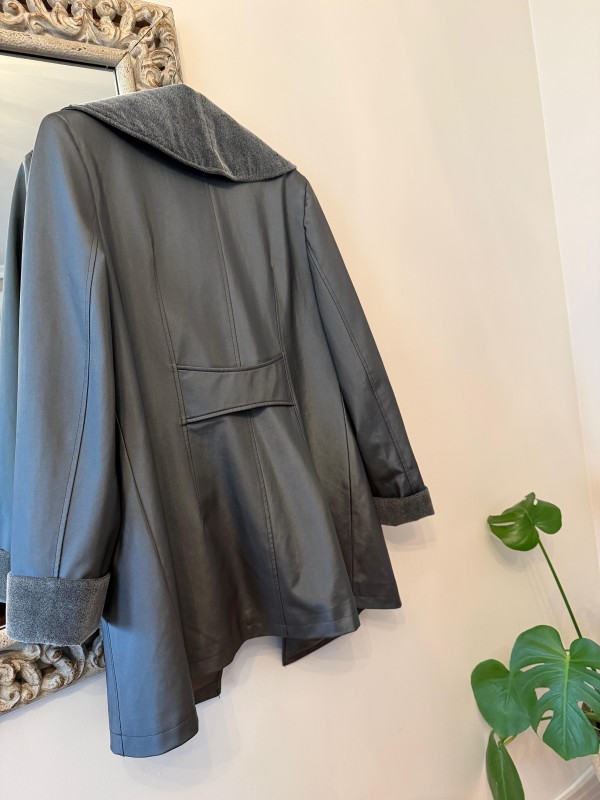 Vintage Made in France Gri Trençkot 