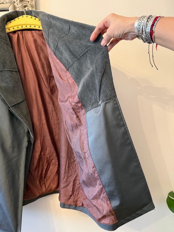 Vintage Made in France Gri Trençkot 